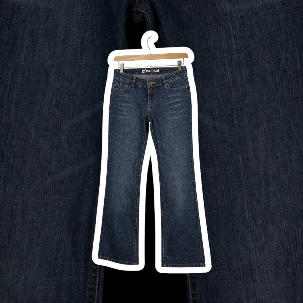 Bullhead‎ Denim Sunset Straight Jeans Juniors 9 Blue Low Rise Medium Wash 32x30